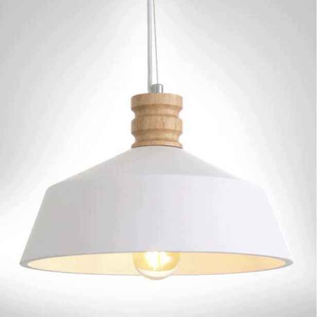 Závěsná lampa Paco Home Kutter bílá sádrová E27 34,5 cm, moderní