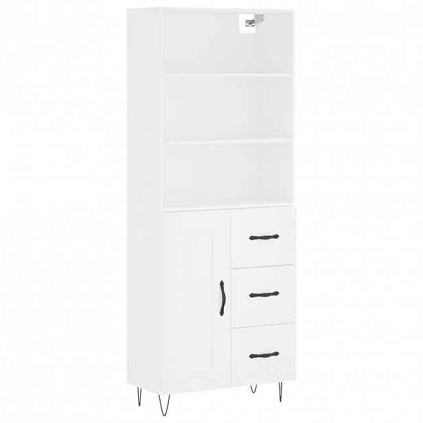 vidaXL Skříň highboard bílá 69,5 x 34 x 180 cm kompozitní dřevo