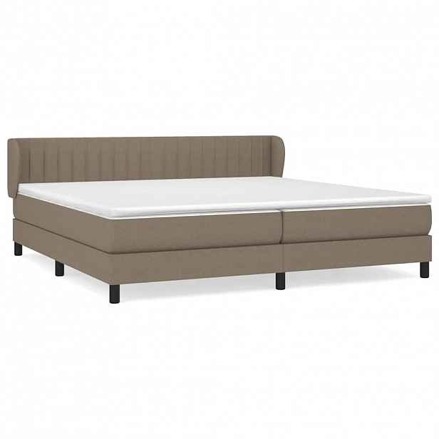 vidaXL Box spring postel s matrací taupe 200x200 cm textil