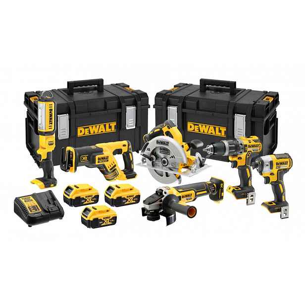 DeWALT - 12dílná sada AKU nářadí, baterií a nabíječky DCK623P3