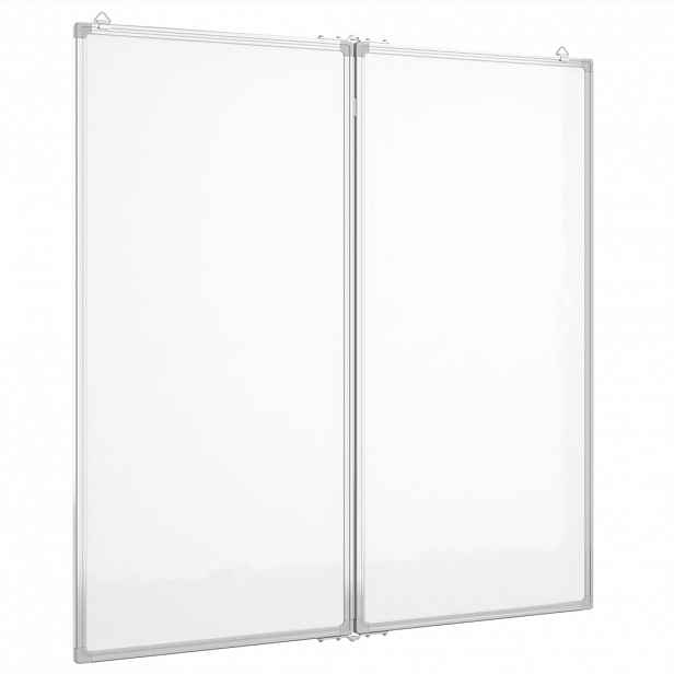 vidaXL Magnetická tabule rozkládací 100 x 100 x 1,7 cm hliník