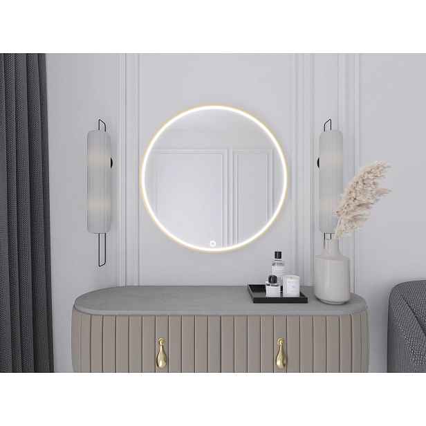 Zrcadlo na zeď SOL s LED osvětlením - zlaté