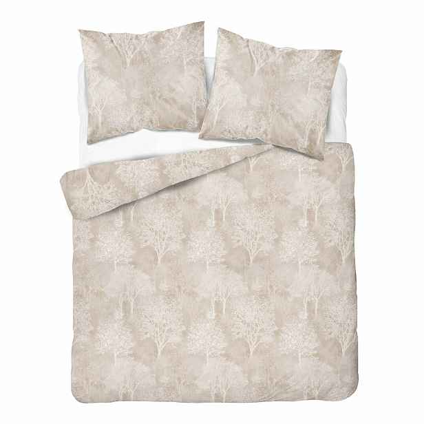 Povlečení saténové 160x200 béžové s jemným ornamentem 6073 B Home Satin