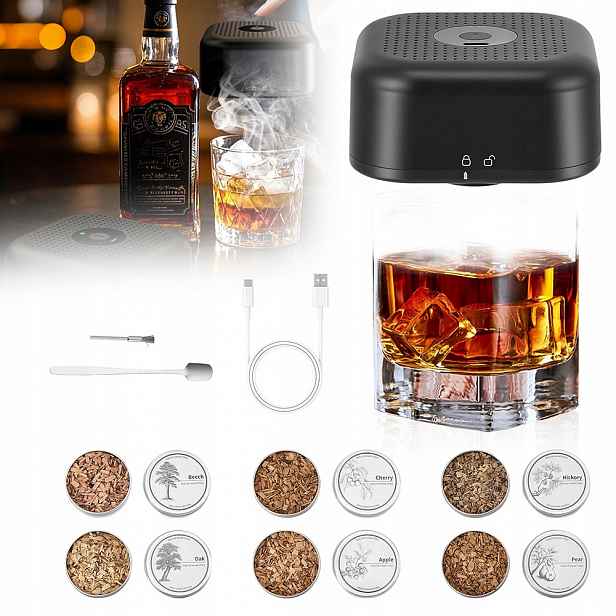 Elektrická Sada Na Uzení Whisky Smoker S Nástroji Na Nápoje