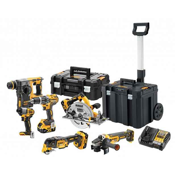 DeWALT - 12dílná sada AKU nářadí, baterií a nabíječky DCK624P3T