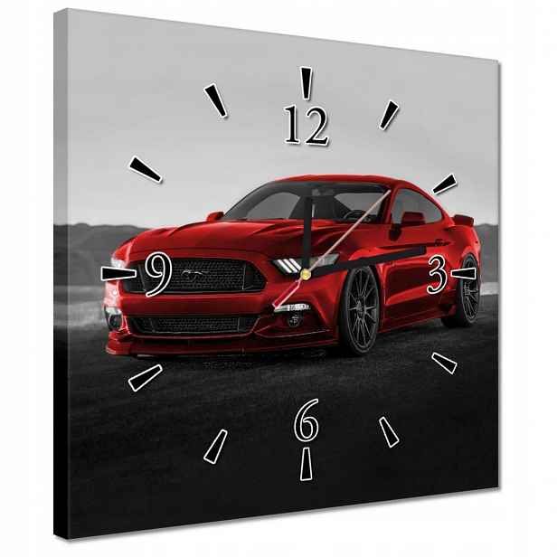 Hodiny 30x30 Ford Mustang Auto Usa
