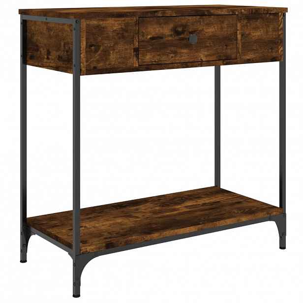 vidaXL Konzolový stolek kouřový dub 75 x 34,5 x 75 cm kompozitní dřevo