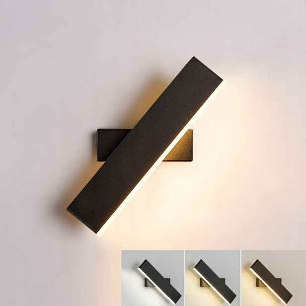 Nástěnná Led Lampa Nástěnná Černá Otočná Chodba Moderní Do Obývacího Pokoje 7W