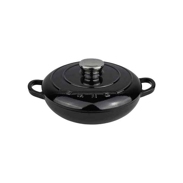 Smeg Litinová pánev na dušení 26 cm, černá