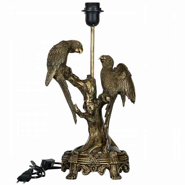 Stolní Lampa Stolní Zlatá Retro Stojící Papoušek 45 cm do obývacího pokoje ložnice