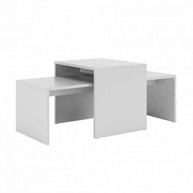 Vicco SADA KONFERENČNÍCH STOLKŮ Donat Bílá 100 x 48 cm , 2 části