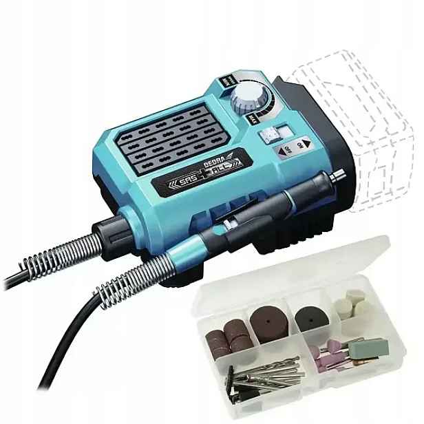 Dedra aku mini bruska 18V, 5000-33000 ot./min., včetně příslušenství, ohebn