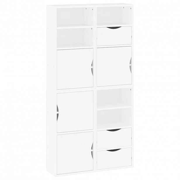 vidaXL Boční skříňky 4 ks "ODDA" Bílá 40x24x79 cm Borovicový masiv