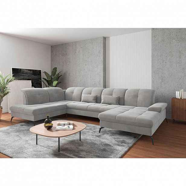 Sit & More SEDACÍ SOUPRAVA, textil, barvy stříbra