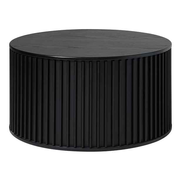 Černý kulatý konferenční stolek ø 85 cm Siena – Unique Furniture