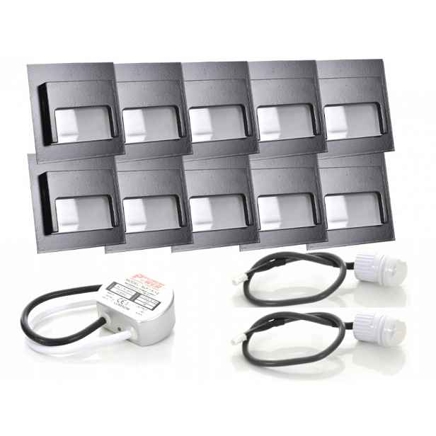 Sada schodišťových svítidel Halogen Led 10x senzory