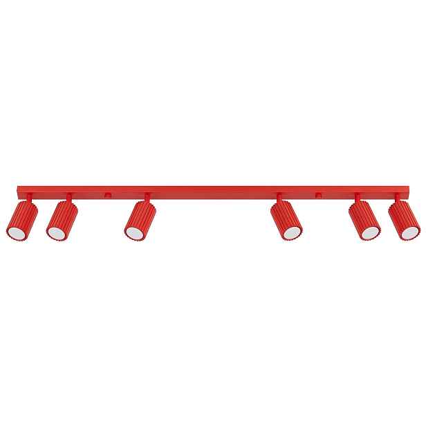 Stropní Svítidlo Karbon červený Lampa dlouhá kolejnice Svítidlo lišta 6 tub Gu10 Sollux