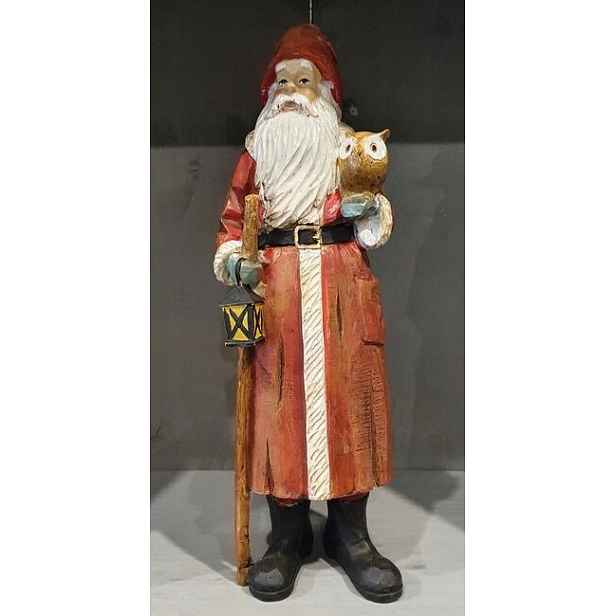 Trends & Trade Vánoční dekorace Santa s lucernou a sovou