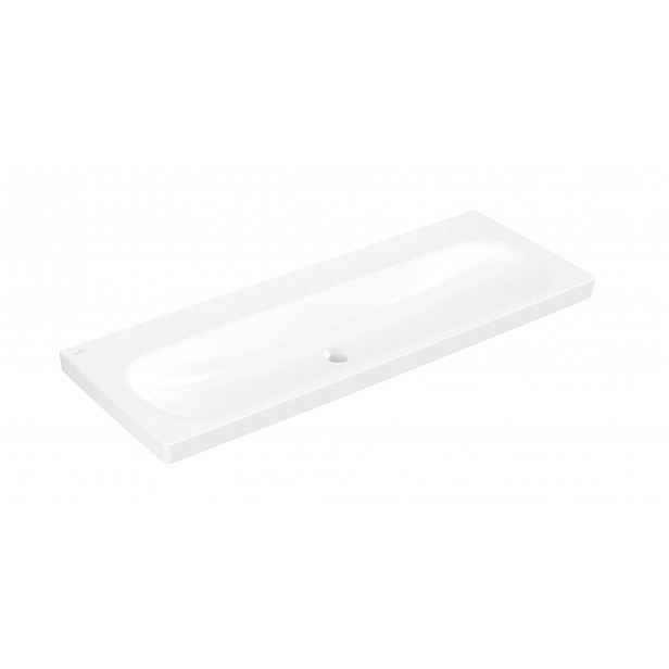 Villeroy & Boch Skyla - Umyvadlo 120x46 cm, bez přepadu, bez otvoru pro baterii, alpská bílá 5A51C301