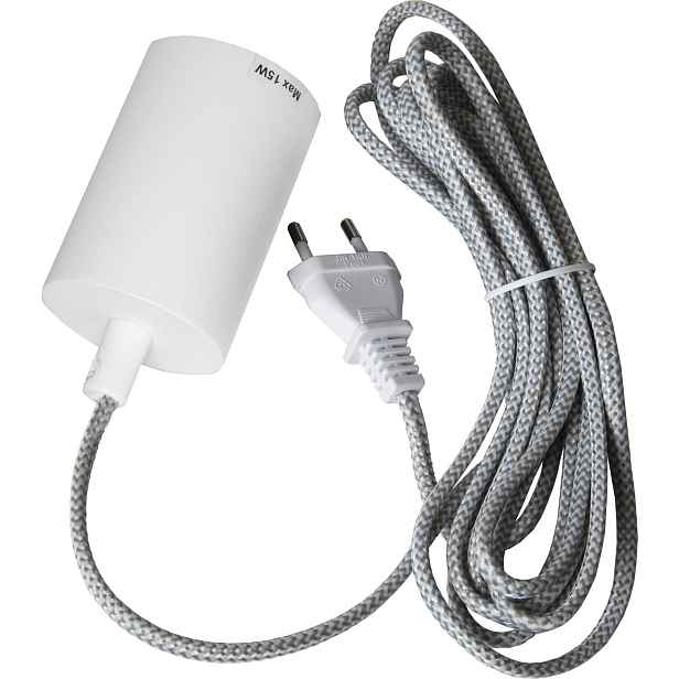 Závěsný kabel s objímkou E27 délka 3,5 m Star Trading Slim - šedý