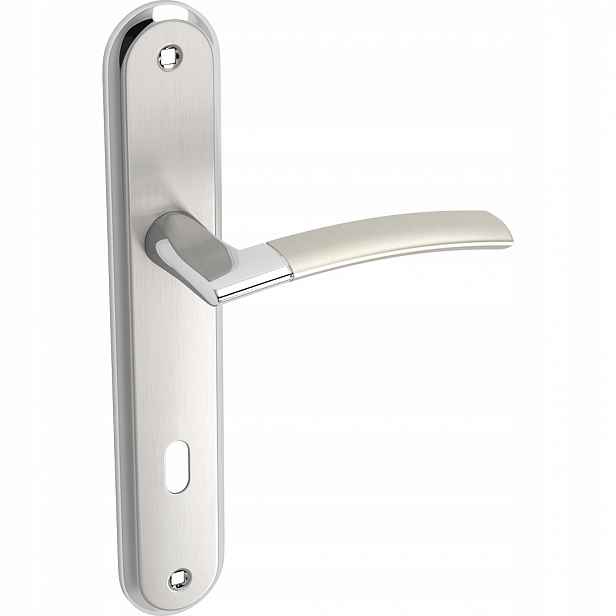 Kuchinox Luxor Saténová/Chromová klika na liště s klíčem (130 mm)