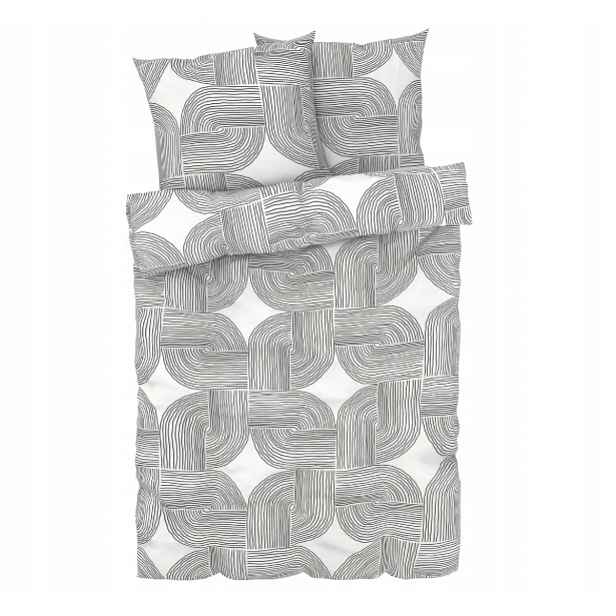 Povlečení Livarno home satén z mikrovlákna, geometrie 250 x 200 cm