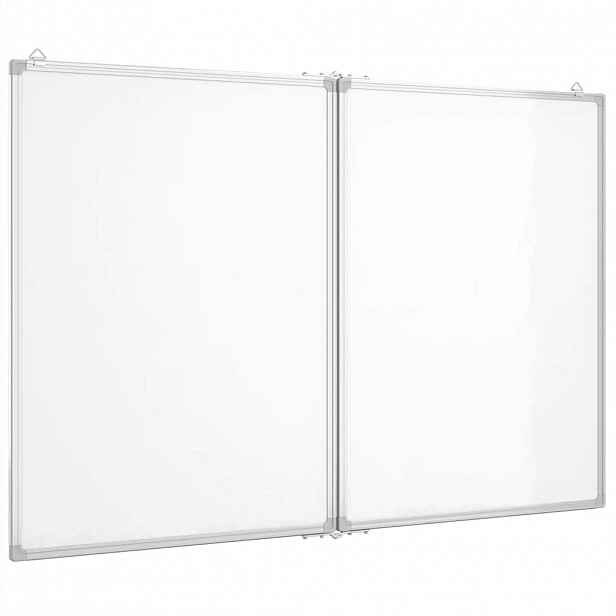 vidaXL Magnetická tabule rozkládací 120 x 100 x 1,7 cm hliník
