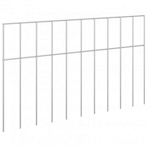 vidaXL Zahradní plotový panel 12 ks 50 x 30 cm Pozinkovaná ocel