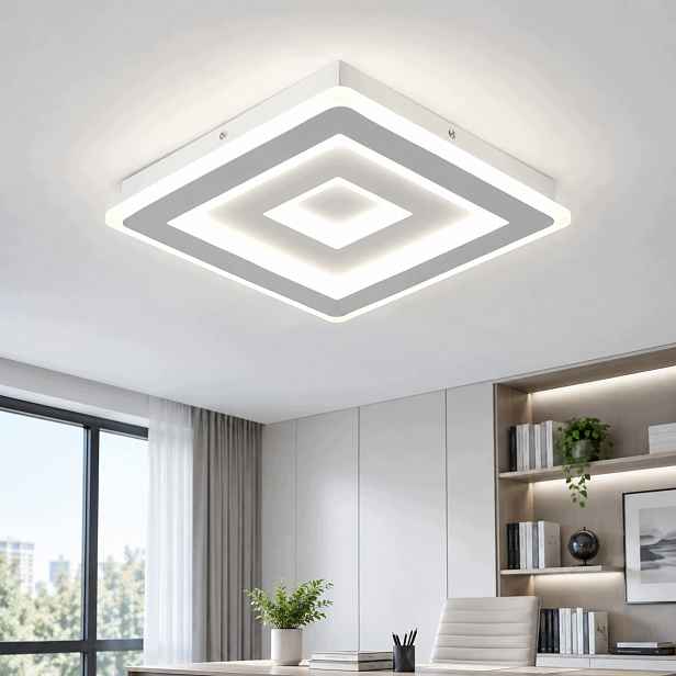 Čtvercové Led stropní svítidlo, 52 W, akrylové, 4500 K, 40 cm
