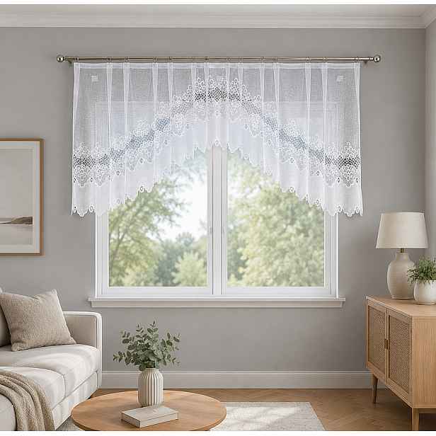 Dekorační oblouková krátká záclona na žabky MODESTA 250x80 cm MyBestHome