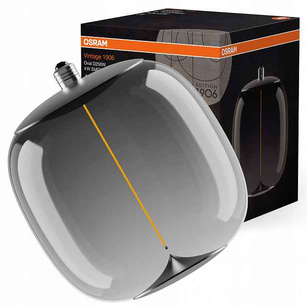 Dekorativní Led žárovka E27 4W Ozdobná kouřová filamentová Vintage 1906 Osram