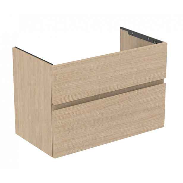 Ideal Standard Finesse - Umyvadlová skříňka, 80x44x55 cm, 2 zásuvky, bílý dub E3387US