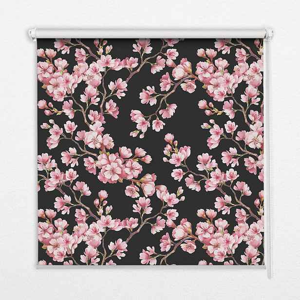 TULUP VNITŘNÍ roleta - okenní roleta - roleta - 60x140 cm - Květiny ze stromu