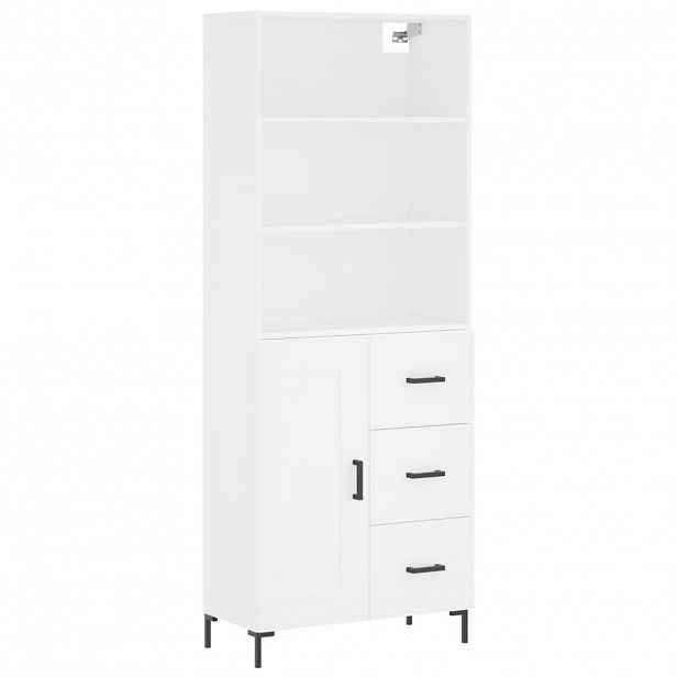 vidaXL Skříň highboard bílá 69,5 x 34 x 180 cm kompozitní dřevo