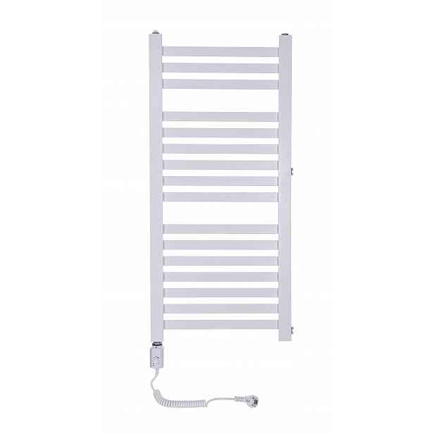 Koupelnový radiátor žebříkový Vinolli Nero elektrický 600 W Bílý 100 x 40 cm