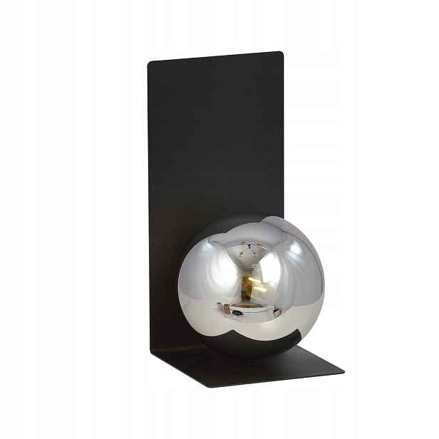 Nástěnná lampa Form 6 černá se skleněným stínidlem E14, minimalistická, 30 cm