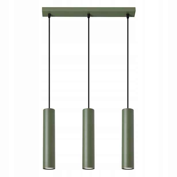 Závěsná lampa Lagos 3L zelená olivová Sollux SL.1486