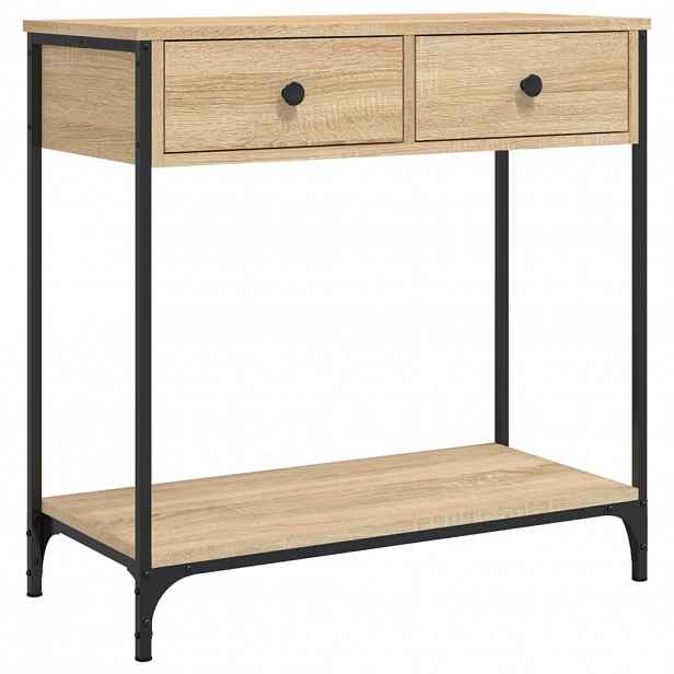 vidaXL Konzolový stolek dub sonoma 75 x 34,5 x 75 cm kompozitní dřevo