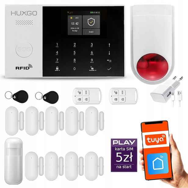 Bezdrátový Gsm alarm 4G WiFi – sada alarmu Huxgo HXA005 D9BS