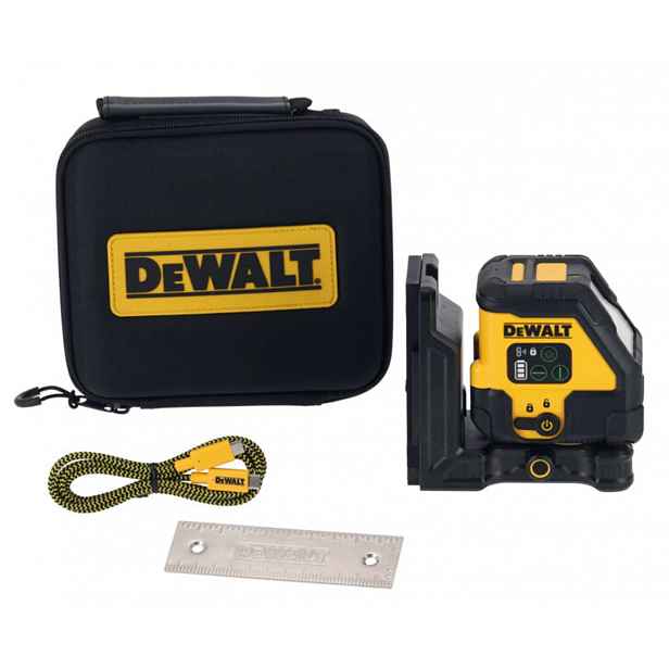 DeWALT - Křížový laser, dosah 100 m, integrovaná baterie, USB kabel DCLE14201GB