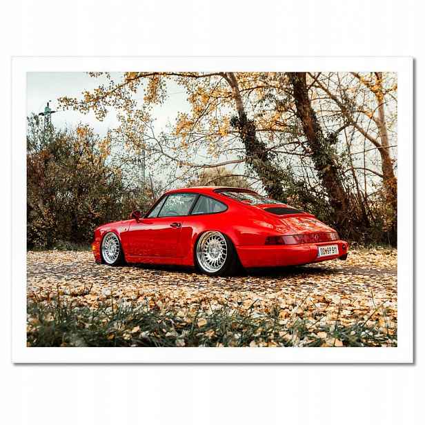 Plakáty v rámu 40x30 Červené Porsche Auto