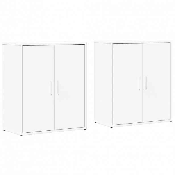 vidaXL Příborníky 2 ks bílé 60 x 31 x 70 cm kompozitní dřevo