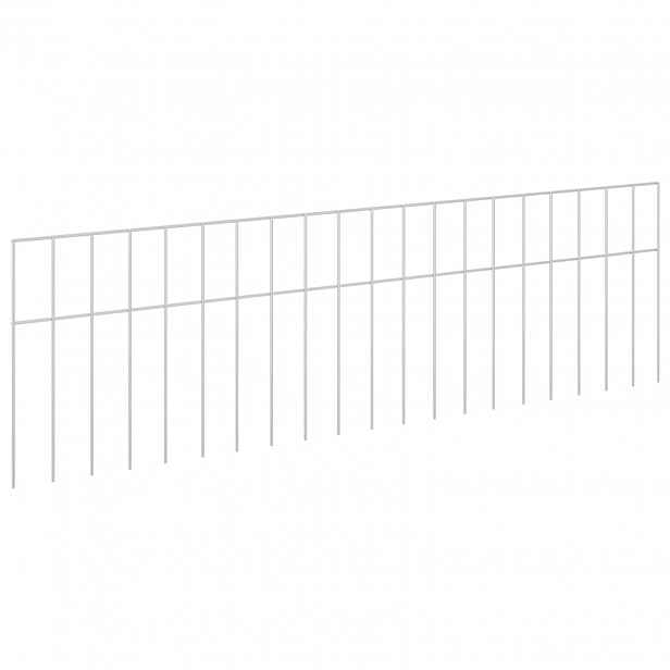 vidaXL Zahradní plotový panel 12 ks 100 x 30 cm Pozinkovaná ocel