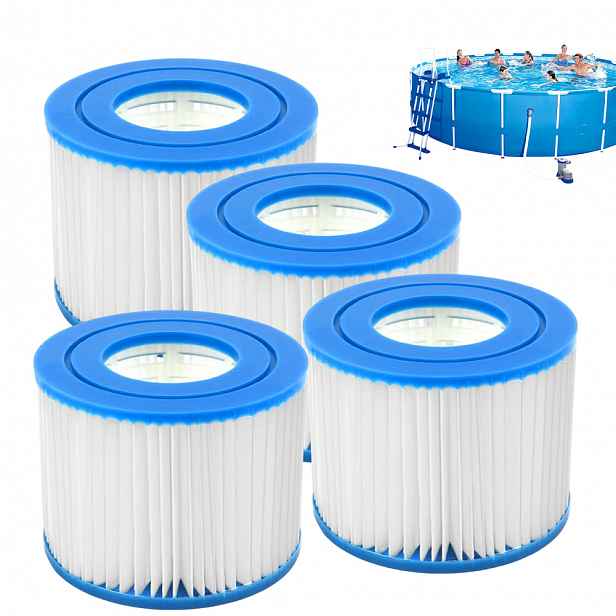 4 x Filtr pro Lay-Z-Spa Miami Spa, filtr na vodu Velikost VI