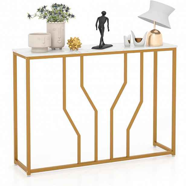COSTWAY VSTUPNÍ STOLEK 80 cm zlatý
