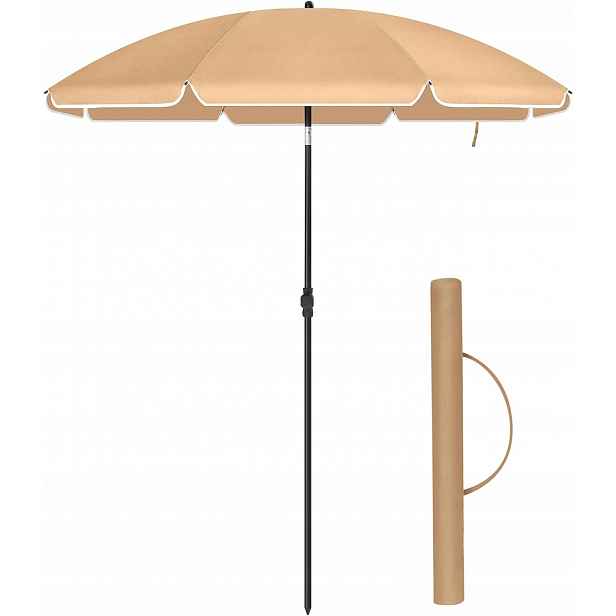 Klasický deštník Songmics béžový, 160 x 210 cm