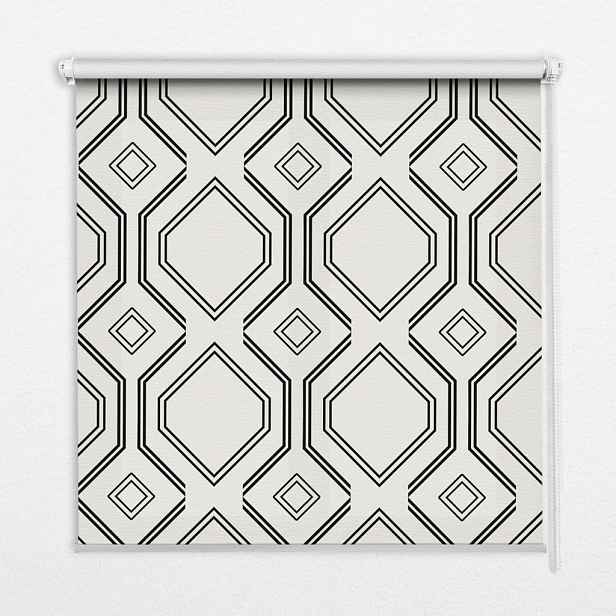 TULUP VNITŘNÍ roleta - okenní roleta - roleta - 60x140 cm - Iluze kosočtverce