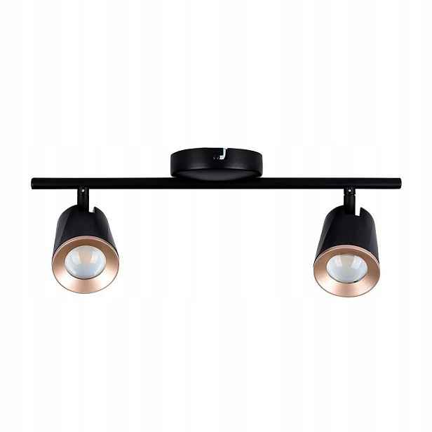 Stropní svítidlo nástěnná 2 Led světlomety černá měděná 40 cm 4000K V-tac