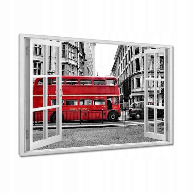 Obrazy 90x60 Červený autobus Londýn