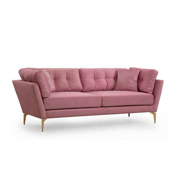 Hanah Home Třímístná pohovka Mapa 214 cm růžová